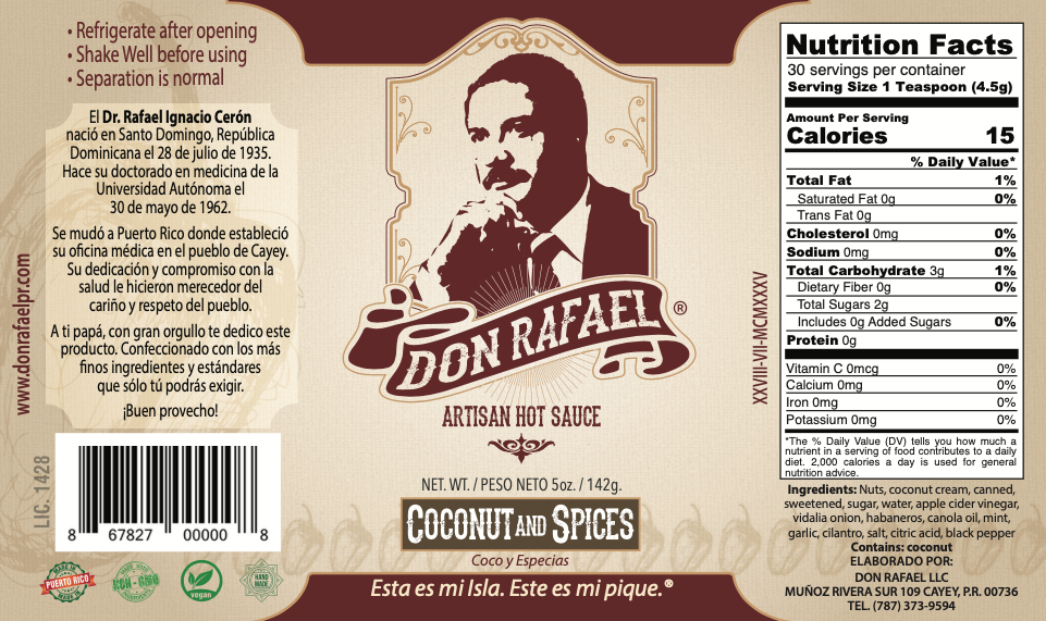 Coconut & Spices - Don Rafael Hot Sauce